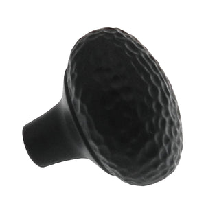 Warwick Rustic Wrought Iron Black 1 3/8" Hammered Cabinet Knob Pull DH1020BL