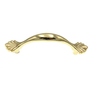 10 Pack Warwick Traditional Polished Brass 3"cc Cabinet Handle Pull DH1023PB