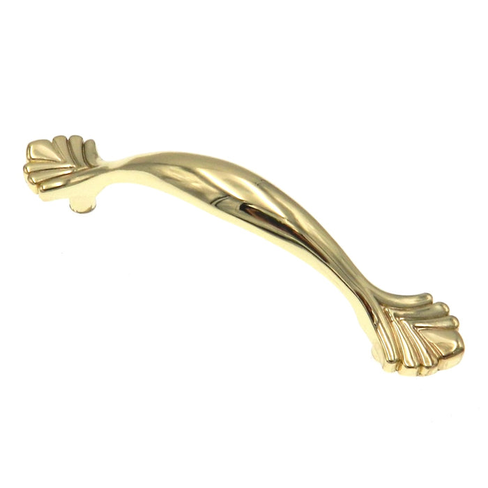 Warwick Traditional Polished Brass 3"cc Solid Arch Cabinet Handle Pull DH1023PB