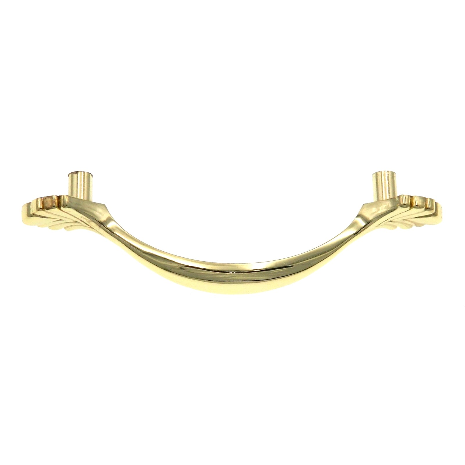 Warwick Traditional Polished Brass 3"cc Solid Arch Cabinet Handle Pull DH1023PB
