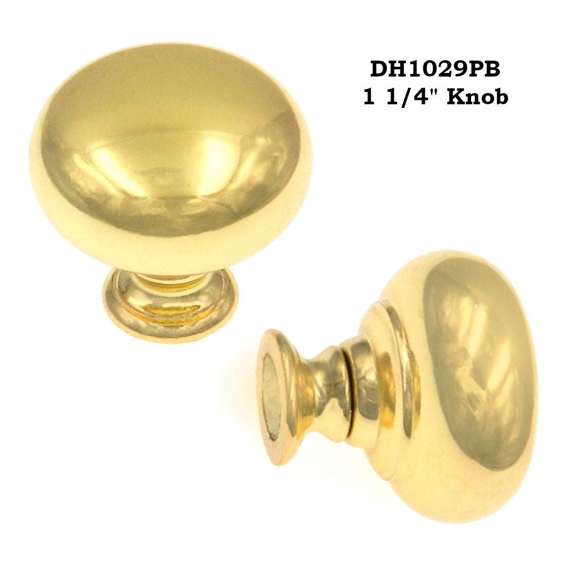 Warwick Contemporary Polished Brass 1 1/4" Smooth Cabinet Knob Pull DH1029PB