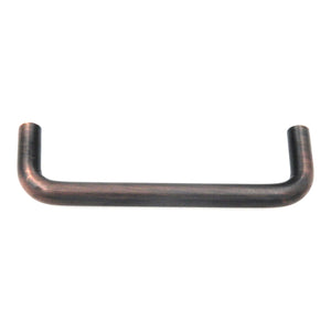 Contemporary Oil-Rubbed Bronze 3 1/2"cc Solid Cabinet Wire Pull DH1031BZ