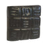 Paquete de 10 perillas cuadradas grabadas Warwick de hierro forjado negro de 1 1/4" DH1116WIB
