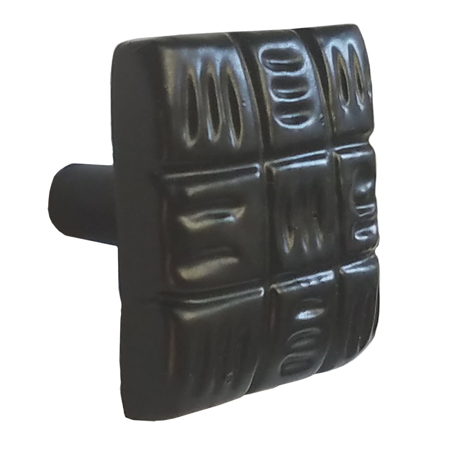 Warwick DH1116WIB - Pomo cuadrado para gabinete (hierro forjado rústico, color negro, 1 1/4 pulgadas)