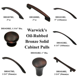 Warwick Contemporary Oil-Rubbed Bronze 5" (128mm)cc Cabinet Handle Pull DH1021BZ