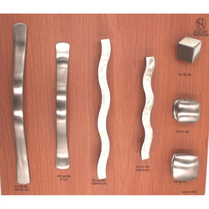 Hickory Euro-Contemporary P2162-SS Stainless Steel 5" (128mm)cc Wavy Cabinet Handle Pull