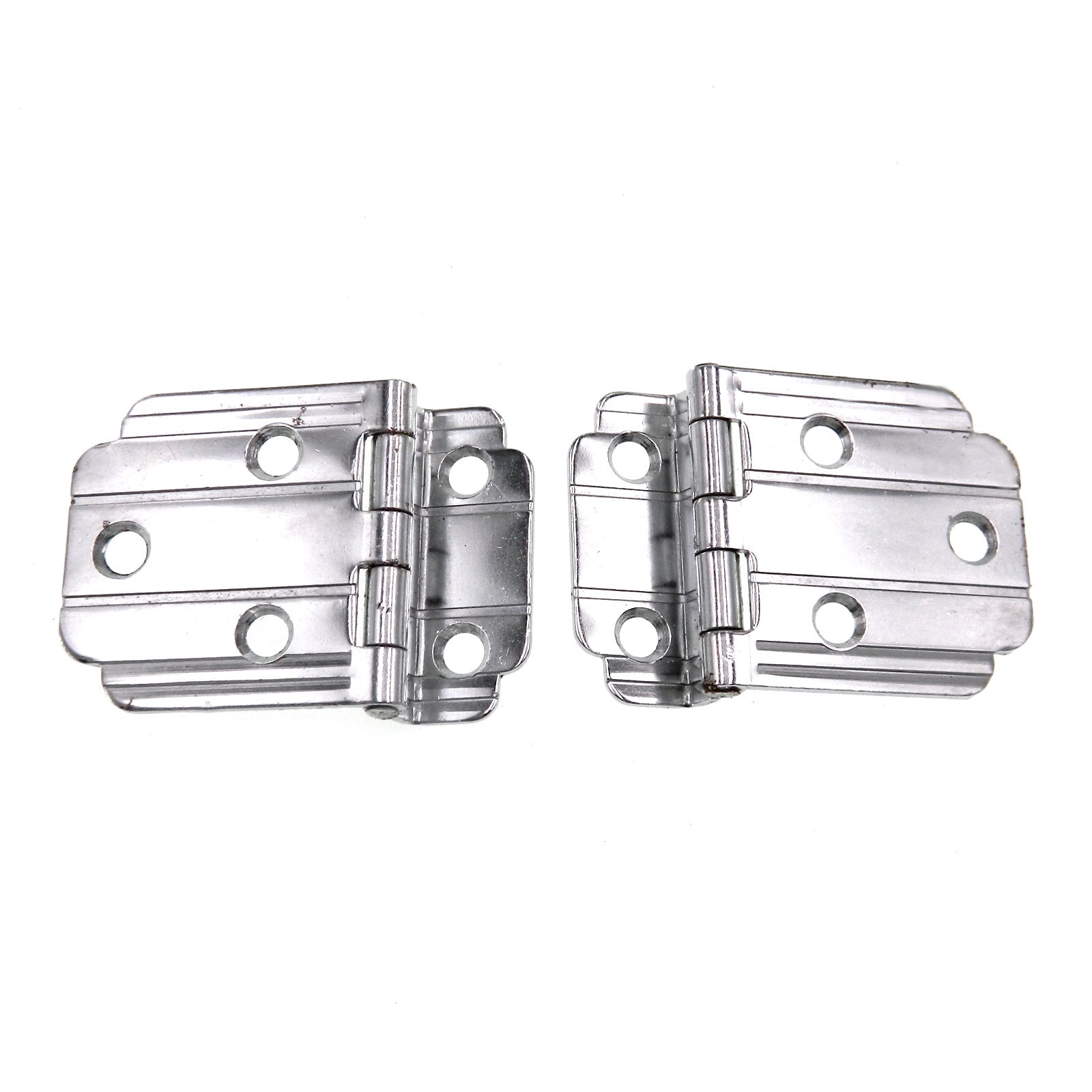 Pair Amerock Polished Chromium 3/8" Offset Surface Cabinet Hinges E3068