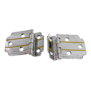 Amerock Polished Chrome Yellow Lines 3/8" Offset Surface Cabinet Hinges E3069