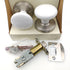 Amerock White With Satin Chrome Passage Door Knob Hall And Closet E5204-4-30G