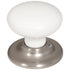 Amerock White With Satin Chrome Passage Door Knob Hall And Closet E5204-4-30G