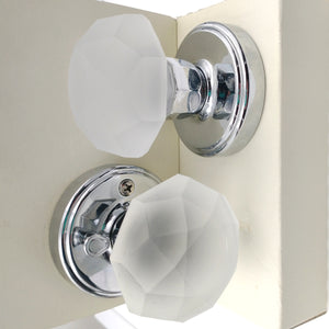 Amerock Crystal With Polished Chrome Privacy Door Knob Bed And Bath E5248-5-FC2
