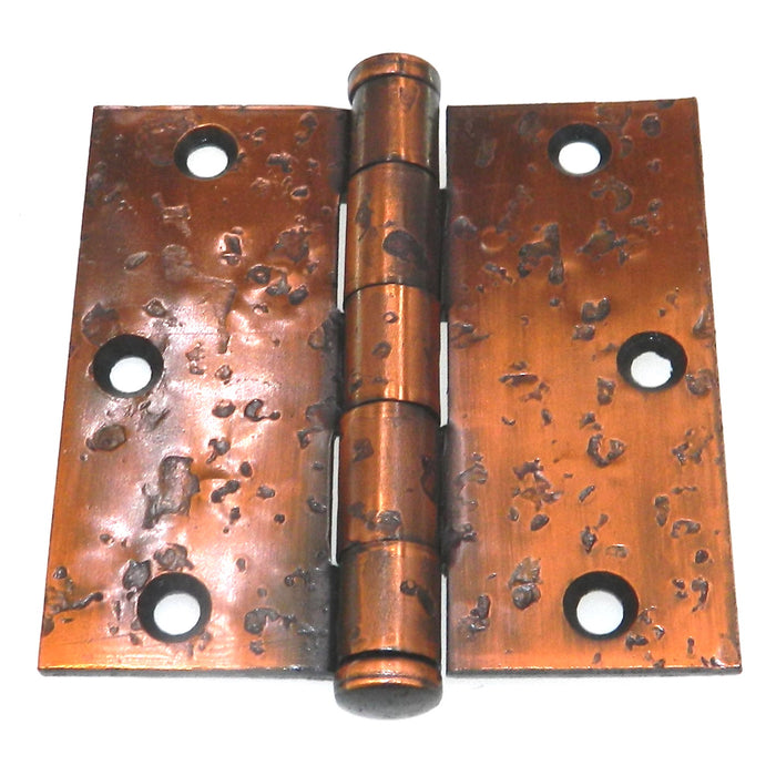 Vintage Amerock antiguo cobre martillado 3-1/2" bisagra de puerta interior a tope E5890-AC