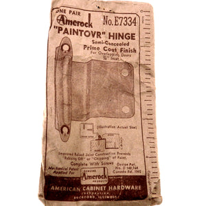 Pair of Vintage Amerock Prime Coat 3/4" Inset Hinges Non Self-Closing E7334