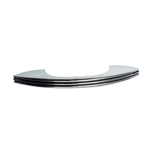 Vintage Amerock Polished Chromium 3"cc Drawer Handle Pull with Black Lines