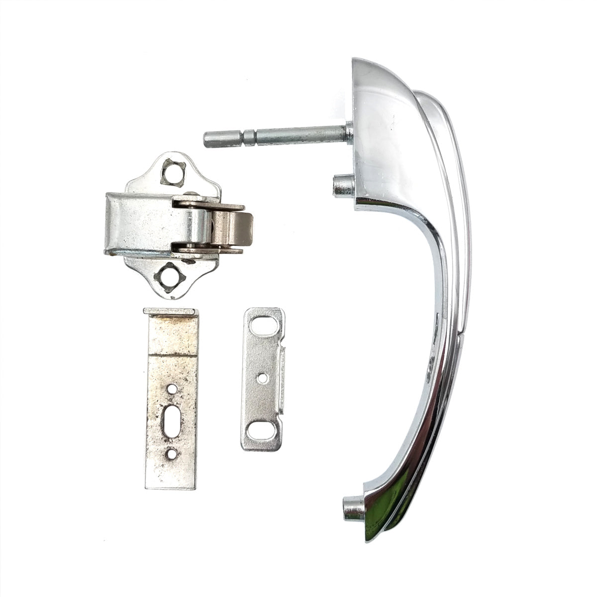 Amerock Vintage Push-Button Cabinet Catch ED9408, 2 Strikes Polished Chromium