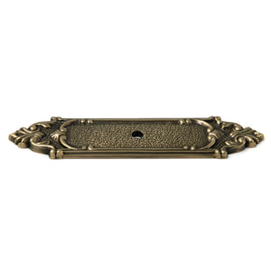 Hickory Richelieu Sherwood Antique Brass Solid Brass Cabinet Knob Backplate F105