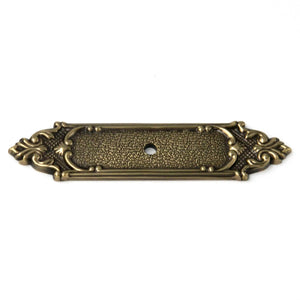 Hickory Richelieu Sherwood Antique Brass Solid Brass Cabinet Knob Backplate F105