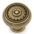 F132 Sherwood Antique Brass 1 1/4" Solid Brass Round Cabinet Knob Pull Keeler