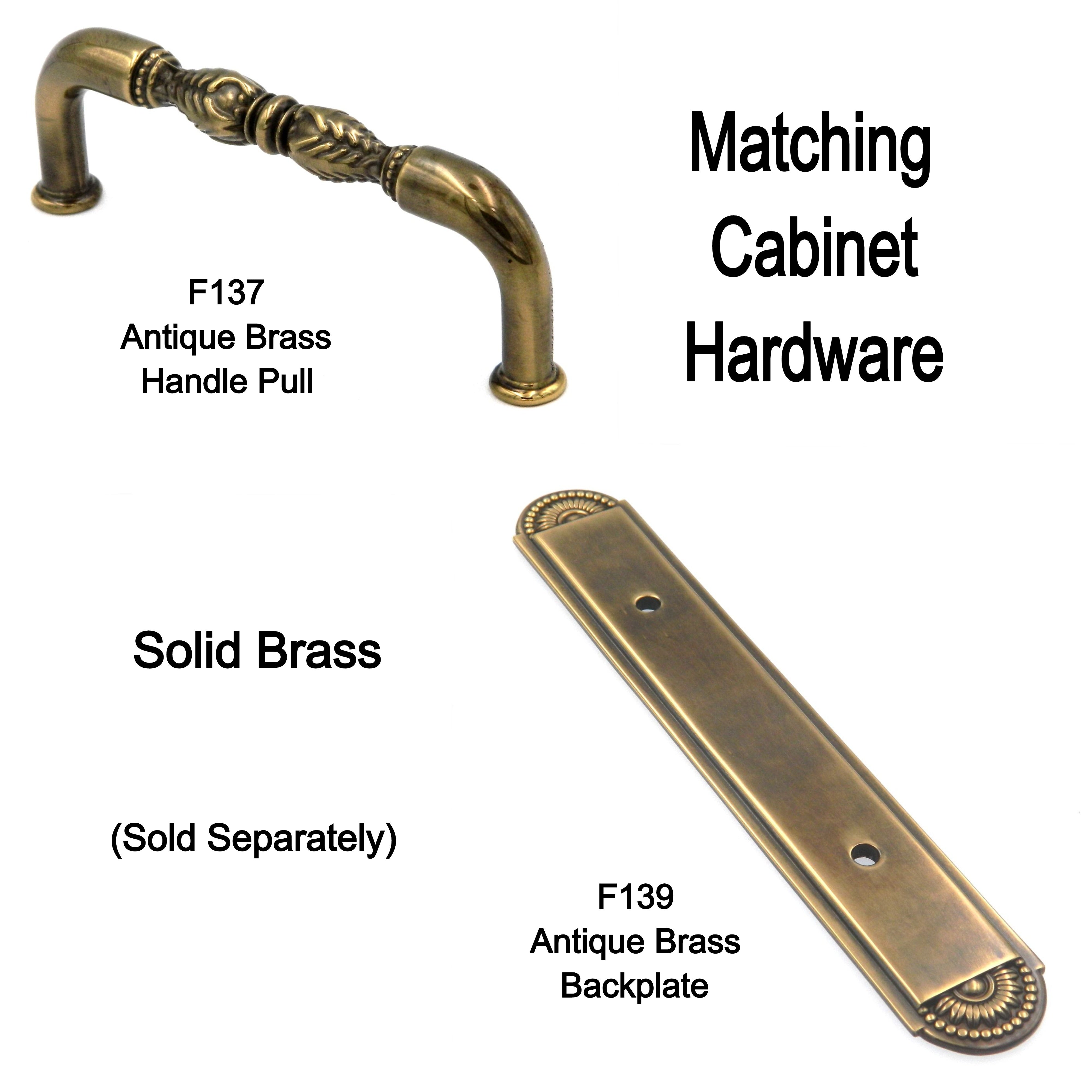 10 Pack Belwith Keeler Savannah F137 Sherwood Antique Brass 3"cc Solid Brass Handle Pull