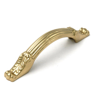 Keeler Richelieu F17 Polished Brass 3"cc Solid Brass Ornate Cabinet Handle Pull