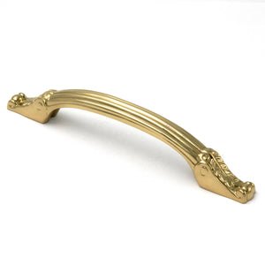 Belwith Keeler Richelieu F18 Polished Brass 3 3/4" (96mm)cc Solid Brass Handle Pull