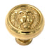 10 Pack Belwith Keeler Richelieu 1 1/4" Polished Brass Round Lion Face Solid Brass Cabinet Knob F2