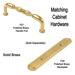 Hickory Hardware Savannah Polished Brass Solid Brass 3"cc Pull Backplate F39