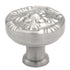 Paquete de 10 perillas de gabinete de latón macizo adornadas redondas de níquel satinado Belwith Keeler Richelieu F406 de 1 1/4"