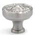 Paquete de 10 perillas de gabinete de latón macizo adornadas redondas de níquel satinado Belwith Keeler Richelieu F406 de 1 1/4"