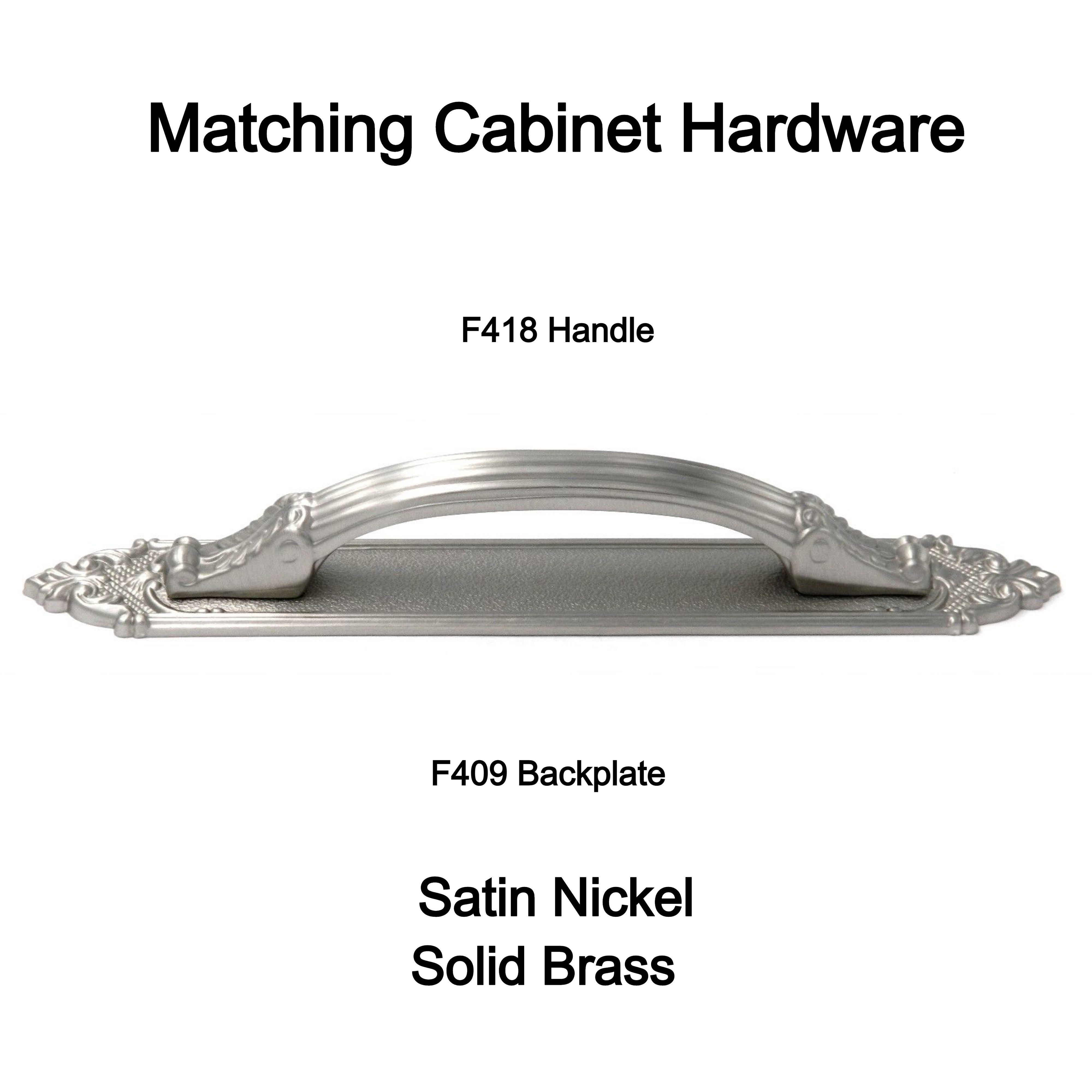 Belwith Keeler Satin Nickel Richelieu 3 3/4" (96mm)cc Handle Backplate F409