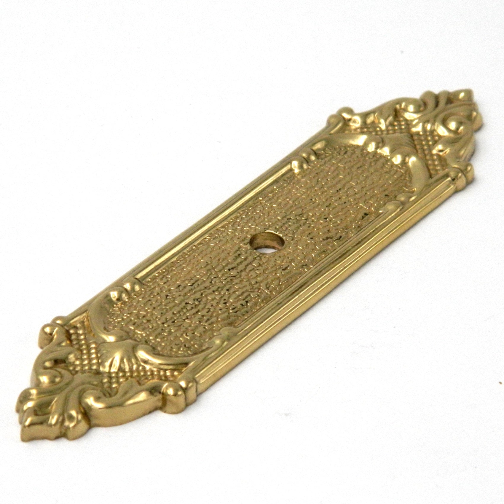 Polished Brass Richelieu Solid Brass Knob Backplate, Set of 10
