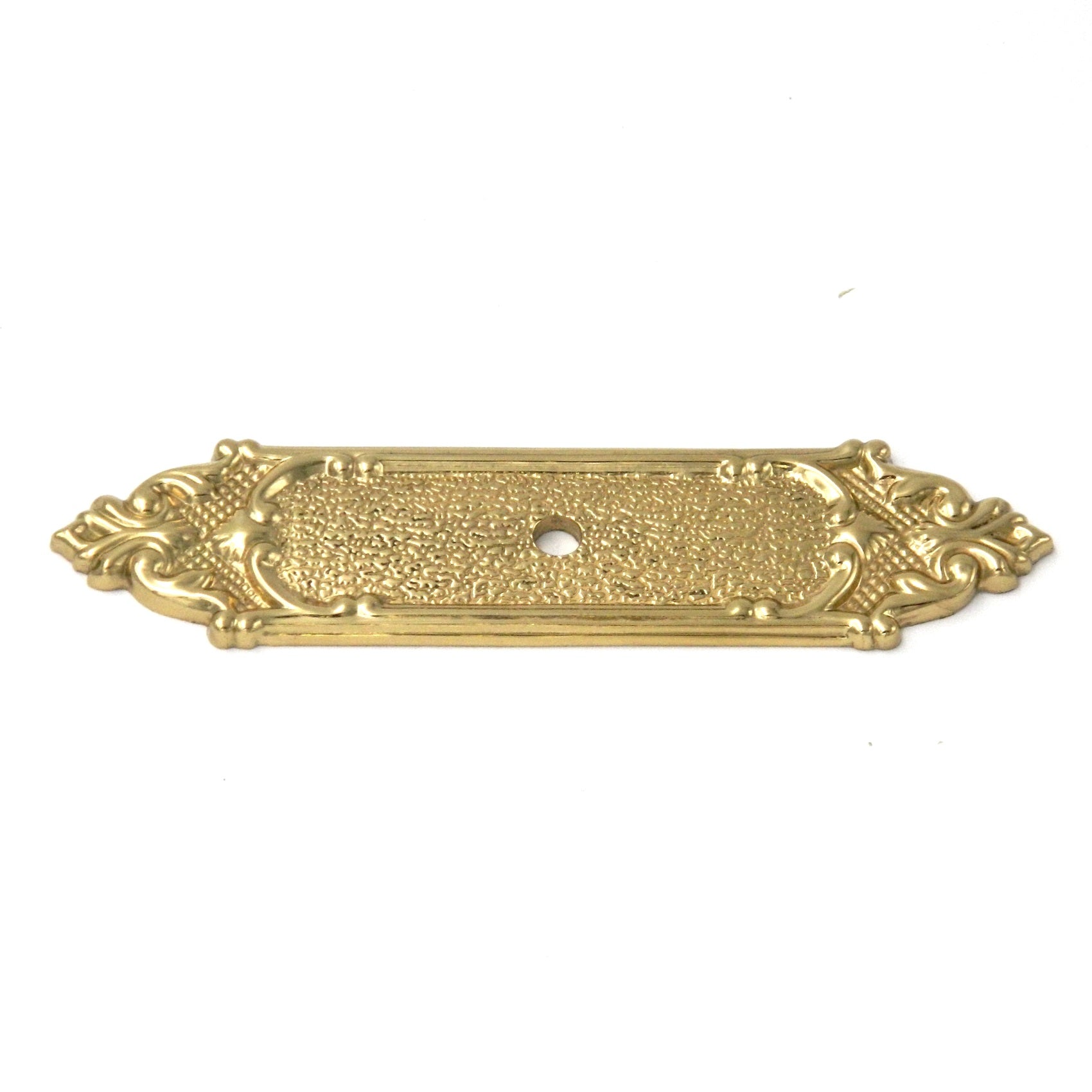 Polished Brass Richelieu Solid Brass Knob Backplate, Set of 10