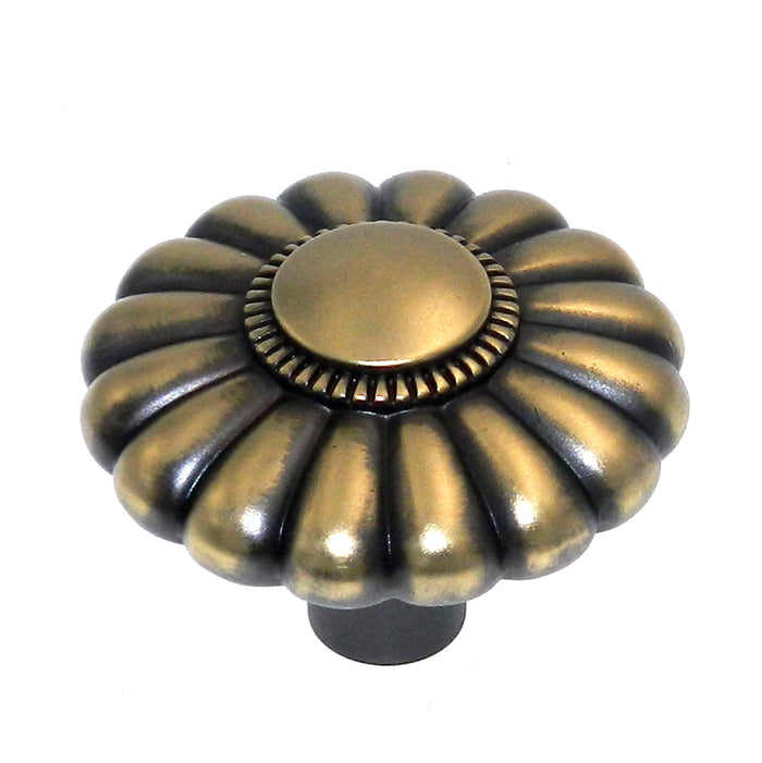 10 Pack Belwith Keeler Beaded Classic 1 1/2" Winchester Brass Beaded Solid Brass Cabinet Knob G3-06