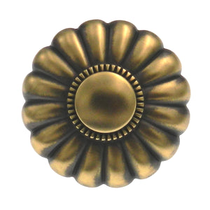10 Pack Belwith Keeler Beaded Classic 1 1/2" Winchester Brass Beaded Solid Brass Cabinet Knob G3-06