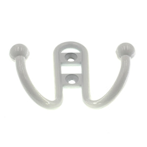 Amerock Gloss White Medium Decorative Double Prong Hook H55457GW