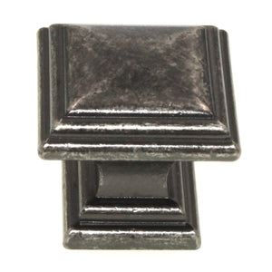Hickory Hardware Somerset 1 1/8" Square Knob Black Nickel Vibed HH74554-BNV