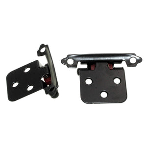 Black Variable Overlay Face Mount Flush Cabinet Hinges Replacement for BP3429-BK