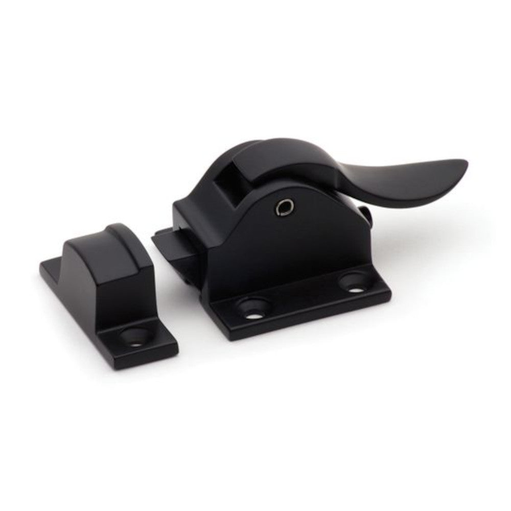 Cliffside IBCL-FB - Pestillo para gabinete estilo palanca, latón macizo, color negro plano