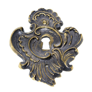 Keeler Brass French Victorian Keyhole Escutcheon Cover Brass K1135-9069