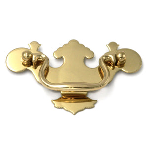 Belwith Keeler Manor House K14 Polished Brass 3"cc Solid Brass Drop Cabinet Bail Pull