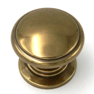 Belwith Keeler Power & Beauty 1 1/4" Sherwood Antique Brass Round Disc Solid Brass Cabinet Knob K144