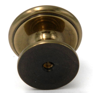 Belwith Keeler Power & Beauty 1 1/4" Sherwood Antique Brass Round Disc Solid Brass Cabinet Knob K144