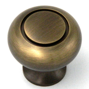 10 Pack Belwith Keeler Power & Beauty 1 1/4" Satin Dover Round Ringed Solid Brass Cabinet Knob K19-9013