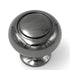10 Pack Belwith Keeler Power & Beauty 1 1/4" Black Nickel Round Ringed Solid Brass Cabinet Knob K19-BLN