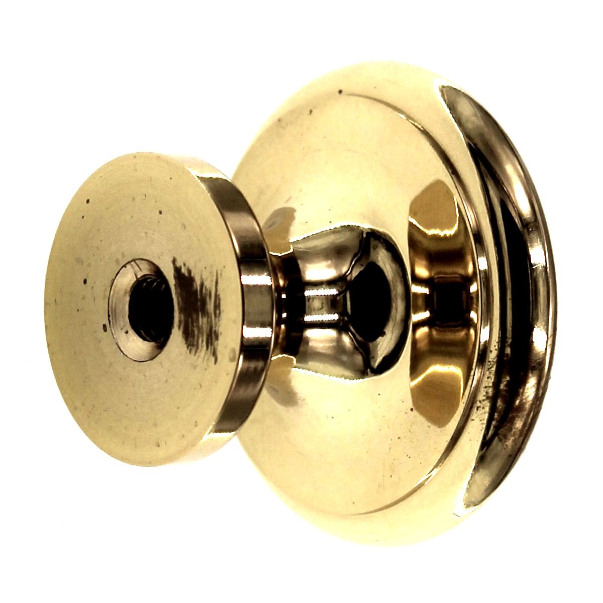FKI Hardware Period Brass 1 1/4" Ringed Cabinet Knob Polished Solid Brass K21