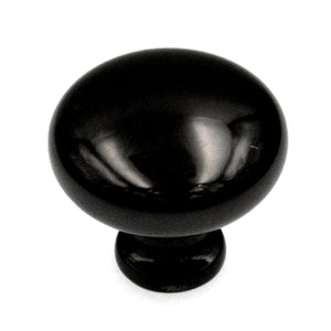 Showcase  Nickel Black Round Smooth 1 3/16" Cabinet Knob K2361-NB