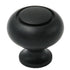 Belwith Keeler Power &amp; Beauty K319 - Pomo redondo de latón macizo para gabinete (1 1/4 pulgadas, bronce aceitado)