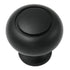 Belwith Keeler Power &amp; Beauty K319 - Pomo redondo de latón macizo para gabinete (1 1/4 pulgadas, bronce aceitado)