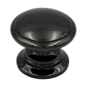 Belwith Keeler Power and Beauty 1 1/4" Black Nickel Round Disc Solid Brass Cabinet Knob K44-BLN