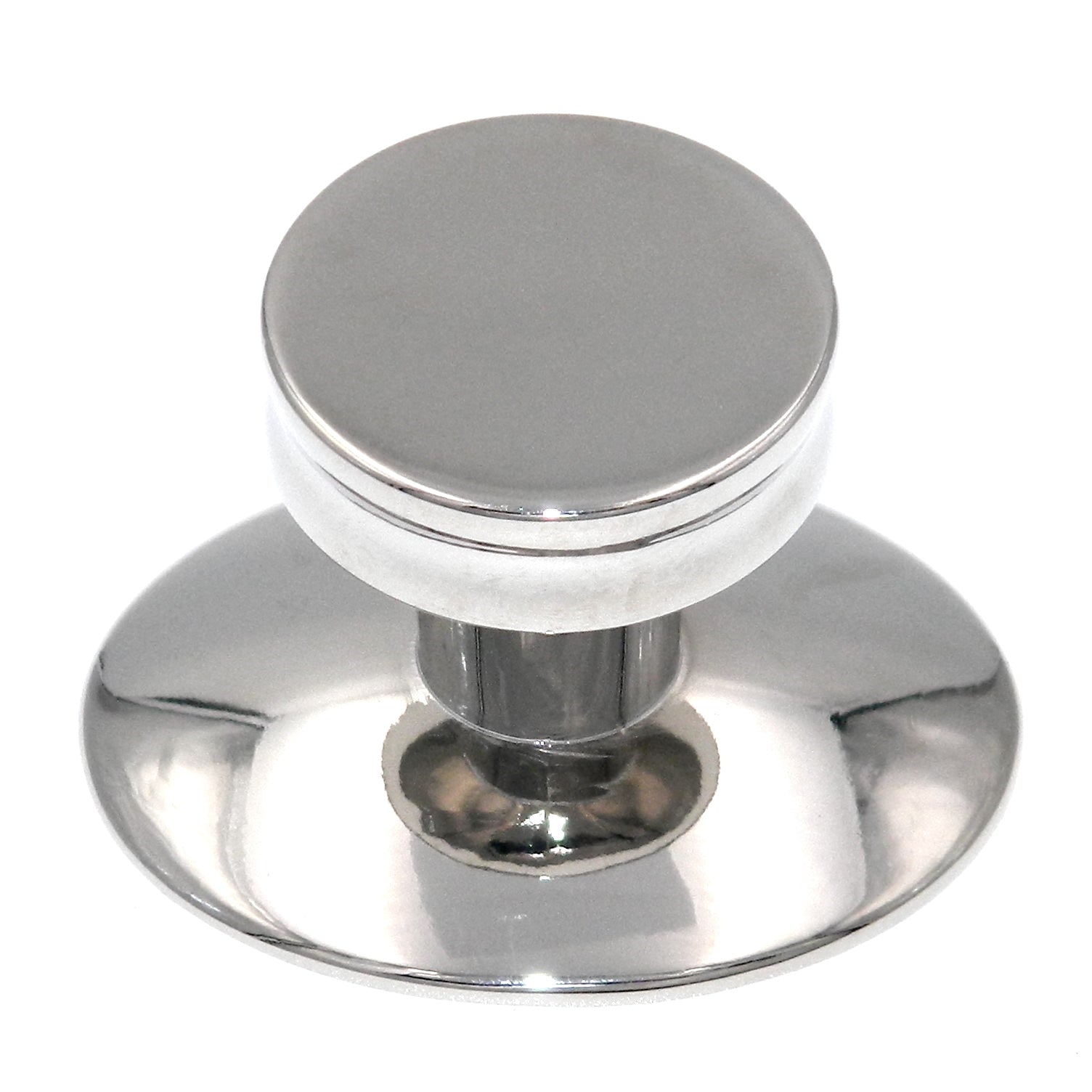 Hickory Hardware Metropolis K65-14 - Pomo para gabinete (níquel brillante, con placa trasera ovalada)